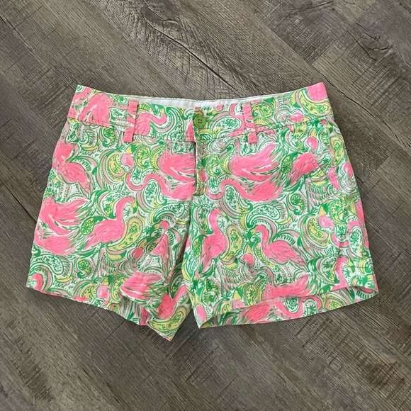Lilly Pulitzer size 2 Callahan short flamingos - Picture 1 of 3